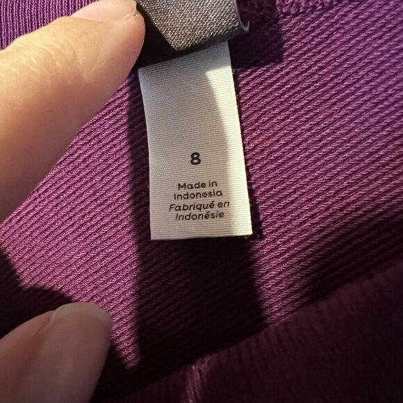 Tea Girls Ruffled Long Sleeve Plum‎ Purple Sweatshirt Top 8 Cotton Cottagecore - Picture 4 of 4